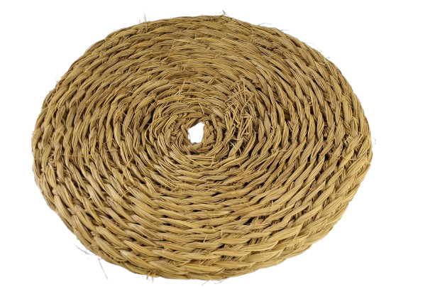 Esparto olijfmat voor olijfpers – voorzijde, ambachtelijk vlechtwerk