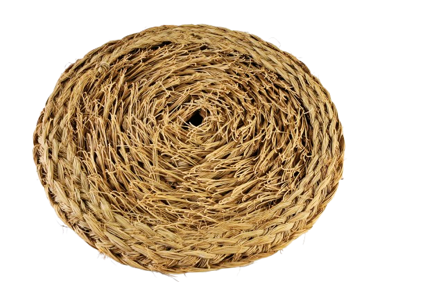 Esparto olijfmat voor olijfpers – achterzijde, traditioneel gevlochten gras