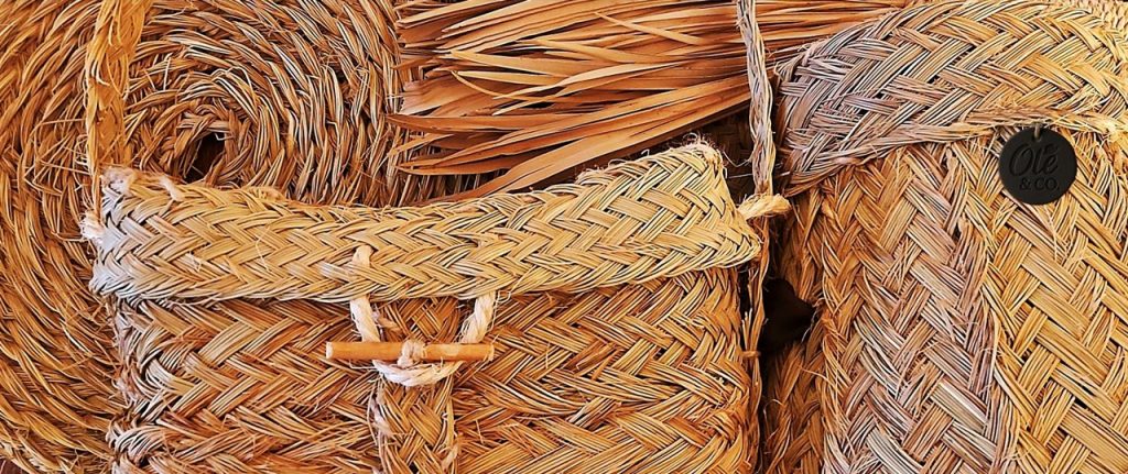 Collectie Espartoproducten voor detailfoto van esparto