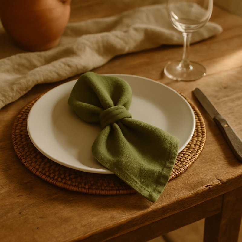 Europees linnen servet kleur olive Olé & Co