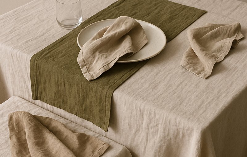 Olé & Co – Handgemaakte linnen table runner